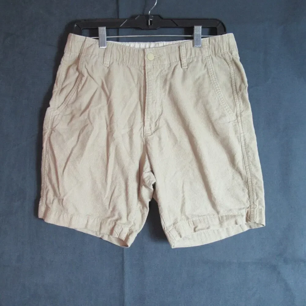 Levi’s XX Chino EZ Shorts Mens Small Beige Corduroy Elastic Waist Casual Hiking
